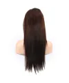 Düz Front Lace Gerçek Tül Peruk - Koyu Kahve - 60-65cm