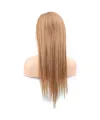 Düz Front Lace Gerçek Tül Peruk - Kumral - 60-65cm
