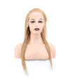 Düz Front Lace Gerçek Tül Peruk - Sıcak Karamel - 60-65cm