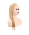Düz Front Lace Gerçek Tül Peruk - Sıcak Karamel - 60-65cm