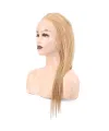 Düz Front Lace Gerçek Tül Peruk - Sıcak Karamel - 60-65cm