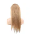 Düz Front Lace Gerçek Tül Peruk - Sıcak Karamel - 60-65cm