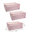 Düzenleyici Kutu Organizer Cırtlı Saklama Hurç Maxi Boy 30cm X 40cm X 50cm (5 Adet)