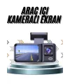 Dvr Araç İçi Kamera Ön Ve İç Kamera 2 İnç Ekranlı Çift Kamera