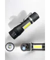 El Feneri Led Usb Şarjlı Zoom Mini Led Işık Acil Durum Feneri
