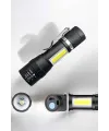 El Feneri Led Usb Şarjlı Zoom Mini Led Işık Acil Durum Feneri