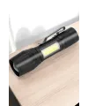 El Feneri Led Usb Şarjlı Zoom Mini Led Işık Acil Durum Feneri