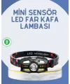 El Sensörlü Led Far Suya Dayanıklı Şarjlı Kafa Lambası