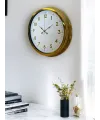 Elegant Gold Frame 40 Cm Metal Duvar Saati