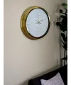 Elegant White Gold 40 Cm Metal Duvar Saati