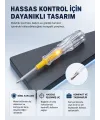 Elektrik Test Kalemi Neon Işıklı Nikel Kaplama 110-220v Dirençli