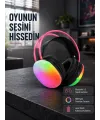 Ergonomik Rgb Bluetooth Kulaklık 3d Ses Yeni Nesil