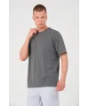 Erkek 24/1 Düz A Kalite Oversize T-shirt - Antrasit