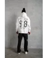 Erkek 98 Baskılı Kapşonlu Sweat - Beyaz