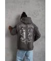 Erkek 98 Baskılı Kapşonlu Sweat - Gri