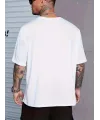 Erkek Baskılı Bisiklet Yaka Erkek T-shirt - Beyaz