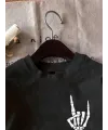 Erkek Baskılı Oversize T-shirt - Siyah