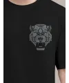 Erkek Baskılı Oversize T-shirt - Siyah