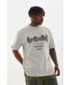 Erkek Baskılı T-Shirt Kısa Kol Bisiklet Yaka Regular Fit Rahat Kalıp Günlük Tişört - Gri