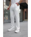 Erkek Beli Lastikli Pera Keten Pantolon