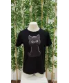 Erkek Bisiklet Yaka Kedi Baskılı Süprem T-shirt
