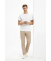 Erkek Bisiklet Yaka Tişört Regular Kalıp Basic Pamuklu Günlük Kullanım T-shirt - Beyaz