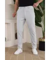 Erkek Casual Slim Fit Cord Desenli Kumaş Pantolon