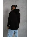 Erkek DANKES Baskılı Kapüşonlu Sweat - Siyah