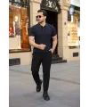 Erkek Düğmeli Yaka Kısa Kollu Triko Tişört