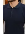 Erkek Düğmeli Yaka Kısa Kollu Triko Tişört
