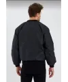 Erkek Düz Bomber Ceket - Siyah