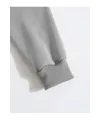 Erkek Düz Kapüşonlu Sweat - Boyalı Gri