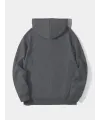 Erkek Düz Kapüşonlu Sweat - Füme