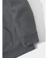 Erkek Düz Kapüşonlu Sweat - Füme