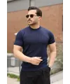 Erkek Fitilli Bisiklet Yaka Triko Tişört