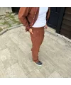 Erkek Fitilli Kadife Cepli Buggy Pantolon Oversize Rahat Kalıp - Kahverengi