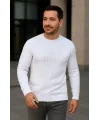 Erkek Fitilli Triko Kazak 4’lü Set – Beyaz, Haki, Bej, SiyahKalın Dokuma Pamuklu Regular Fit Bisiklet Yaka Uzun Kollu Kışlık Ve Baharlık Rahat Triko Kombini