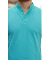 Erkek Hakim Yaka Dokuma Pamuklu Kumaş Kısa Kollu Tişört