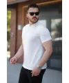 Erkek Hakim Yakalı Kısa Kollu Pamuklu T-shirt