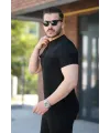 Erkek Hakim Yakalı Kısa Kollu Pamuklu T-shirt