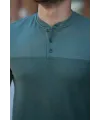 Erkek Hakim Yakalı Kısa Kollu Pamuklu T-shirt