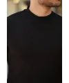 Erkek Ince çizgi Dokulu Kısa Kollu T-shirt