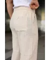 Erkek İthal Yıkamalı Keten Pantolon
