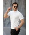 Erkek Kısa Kollu Hakim Yaka önü Düğmeli Viskon Bluz
