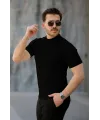 Erkek Kısa Kollu Hakim Yaka önü Düğmeli Viskon Bluz