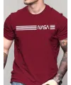 Erkek Kısa Kollu Nasa Baskı Basic Erkek T-shirt