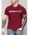 Erkek Kısa Kollu Nasa Baskı Basic Erkek T-shirt