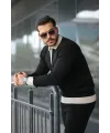 Erkek Kol Ve Yaka Detaylı Uzun Kollu Triko