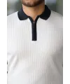 Erkek Kol Ve Yaka Detaylı Uzun Kollu Triko