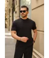 Erkek Kolları Dar Kesim Rahat Kalıp Basic Tişört
